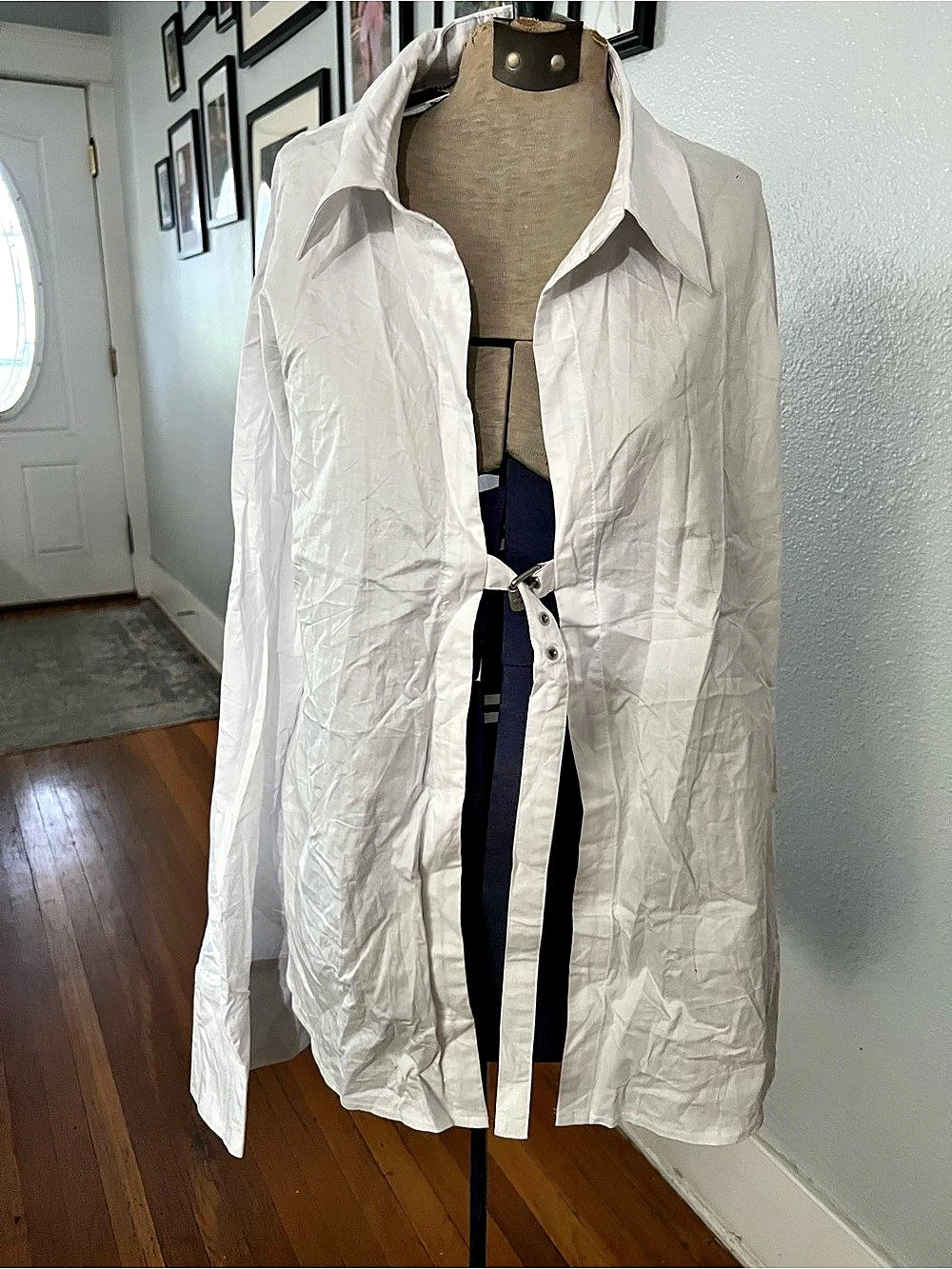 DYLN Andi Shirt Button Down Shirt in White Size XL NWT